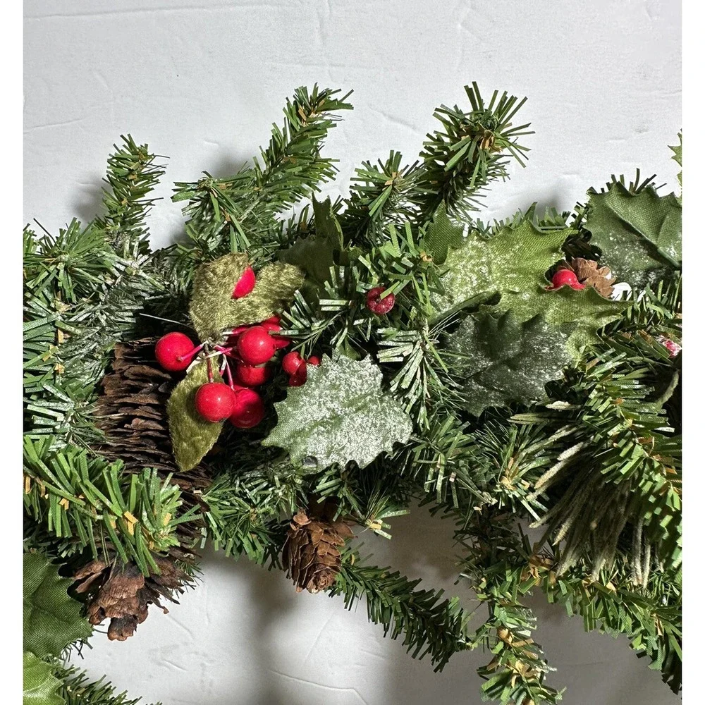 Vintage Garland Natural Berry Pine Style Christmas Door‎ Wreath 18